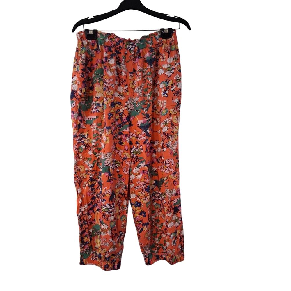 By Anthropologie Iris Harem pants womens Small orange floral